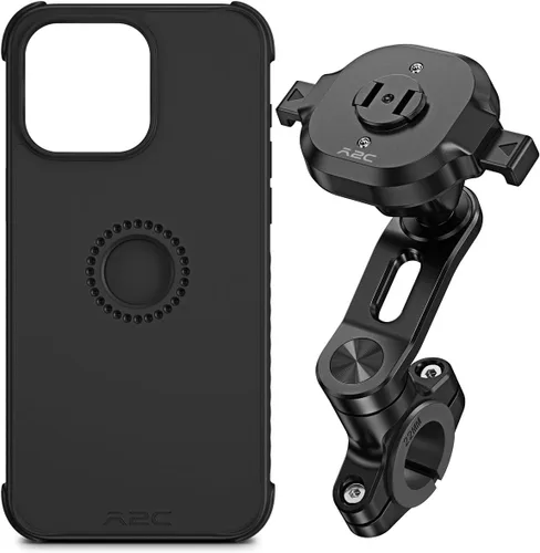 Vista 10 de A2C Kit de soporte de teléfono para bicicleta ultra seguro de un solo bloqueo con funda MagSafe para iPhone 15 Pro Max - Bloqueo y liberación 1s