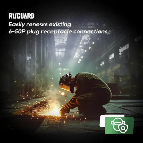 Vista 7 de RVGUARD 50 Amp Enchufe Hembra de Soldador NEMA 6-50P de Reemplazo, Certificado ETL