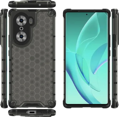 Vista 220 de Pzwoxukhov Funda compatible con Huawei Nova 3i, compatible con Huawei P Smart+ 2018 Honeycomb Anti-Drop Shock-Absorbing Case Negro