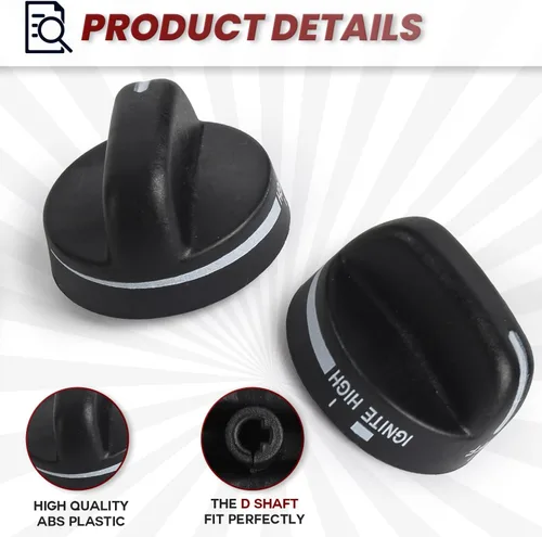 Vista 3 de Seentech Paquete de 4 pomos de quemador 8273103 – Reemplaza 8273103, AP6012363, WP8273103, 8273107, 8273111, ER8273103, PS11745570, WP8273103VP.