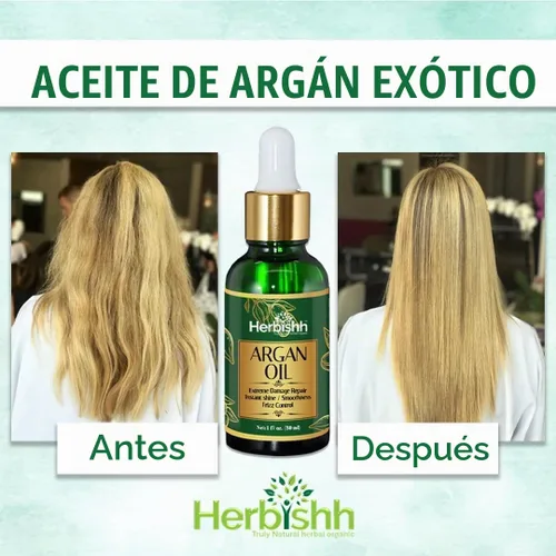 Vista 5 de Herbishh Suero de aceite de argán marroquí para el control