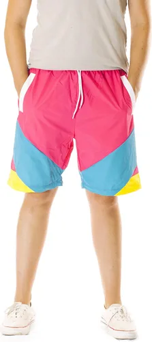 Vista 3 de Funny Guy Mugs Pantalones cortavientos retro neón de los años 80 y 90