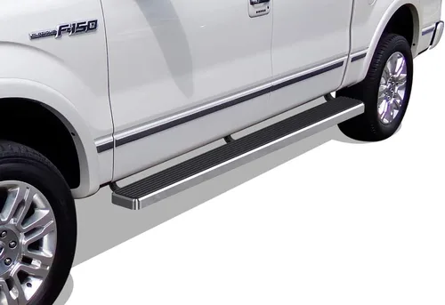 Vista 10 de Estribo iBoard para camioneta pickup Ford 2009 a 2014, F150 con cabina SuperCrew, de 4 puertas., Negro Aluminio negro