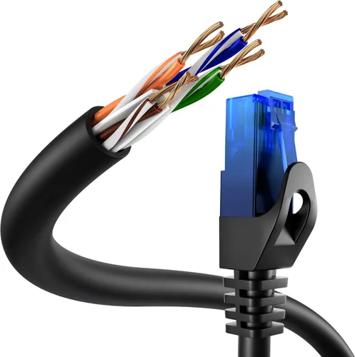 Vista 3 de KabelDirekt – Cable de red – 10Gbps, para máxima velocidad de Internet de fibra óptica – 1.5 pies, disponible en 1-100 pies – Cable Ethernet y LAN