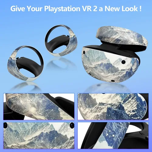 Vista 3 de Playstation VR2 Accesorios, PSVR2 Skin, PS5 VR2 Pegatinas protectoras Adhesivos Cubierta de Vinilo - Fácil de pegar y rasgar, sin residuos