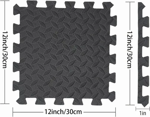 Vista 4 de Febyyer Tapete de espuma suave entrelazado – Juego de 20 azulejos protectores de suelo de gimnasio, alfombrillas de ejercicio EVA rompecabezas