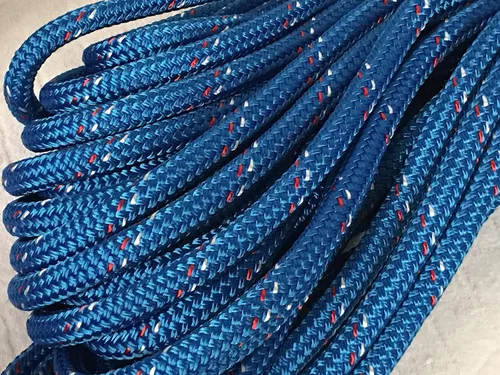 Vista 2 de Yacht Braid Premium Cuerda de poliéster 1/2 pulgada, azul (100 pies)