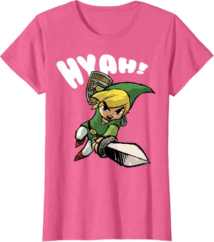 Vista 18 de Nintendo Legend of Zelda Link Hyah Poster - Camiseta pequeña Azul Marino