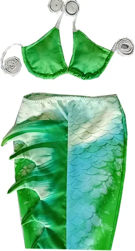 Vista 3 de Fabulosas colas de sirena para adultos, mujeres y hombres, cola de sirena, sin voltear, disfraces de playa, vestido de sirena