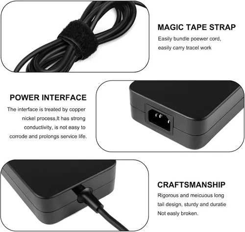 Vista 4 de 280w Laptop Charger Compatible with Acer Predator Helios 300 PH317-56 PH315-5 Nitro 5 AN515-46 AN515-58 AN517-42 AN517-55 AN16-51 Laptop N22C1