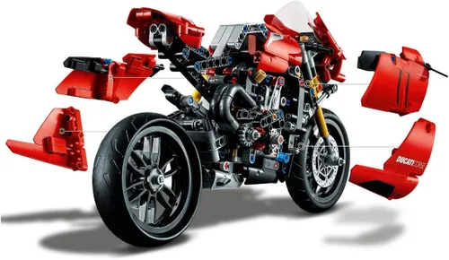 Vista 6 de LEGO Técnica: Ducati Panigale V4 R 42107 (646 Piezas) 2020 con Valinor Embalaje Libre de Frustración
