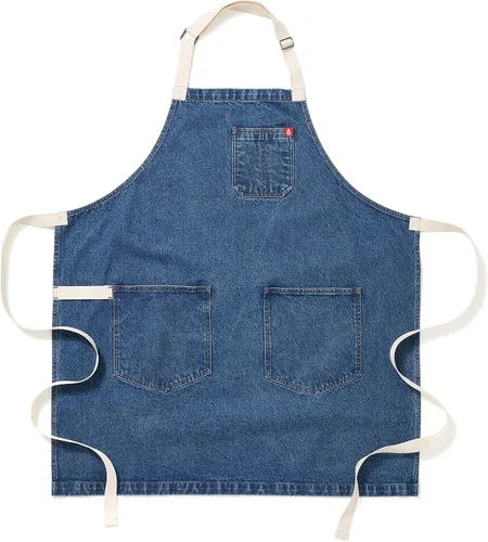 Vista 16 de hedley & bennett Essential Apron - Professional Chef Apron with Pockets & Adjustable Bib Strap for Cooking & Grilling