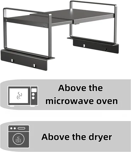 Vista 5 de Estante de almacenamiento ajustable para refrigerador, estante organizador expandible de 12.4 a 23.62 pulgadas, almacenamiento para refrigerador