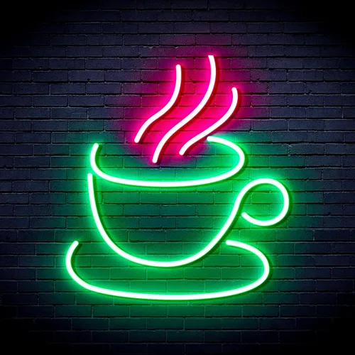 Vista 31 de AdvPro Señal de neón LED de silicona de la flexión del té o del café - azul - st16s33-fnu0410-b