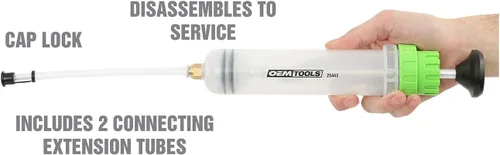 Vista 5 de OEMTOOLS Bomba extractora y llenadora de líquidos pequeños de 200 cc, bomba de vacío de precisión para líquidos de frenos, dirección asistida
