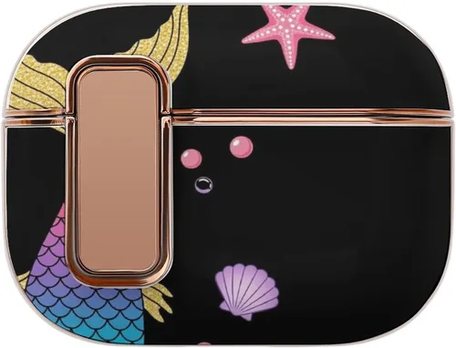 Vista 17 de Funda para auriculares compatible con Airpods Pro 2, estampado de leopardo de guepardo, plástico, con bloqueo, protección a prueba de golpes