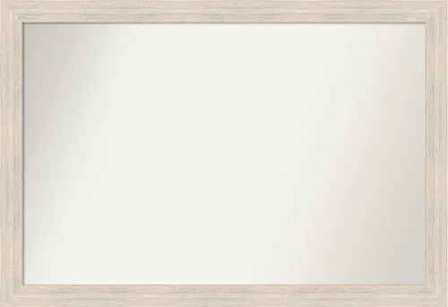 Vista 354 de Amanti Art Espejo personalizado, espejo de baño estrecho Alexandria White Wash, espejo de pared o espejo de tocador de baño sobre el fregadero