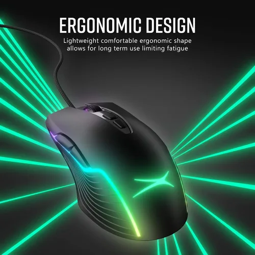 Vista 4 de Premier Accessory Group - Ratón con cable RGB Altec Lansing (ergonómico, 1200 a 7200 ppp)