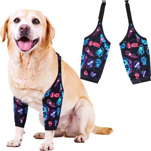 Vista 14 de Rodilleras protectoras para coderas de perro, rodilleras, manga para tratamiento de callos para heridas, patas delanteras para evitar lamer