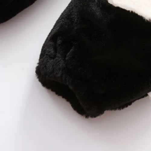 Vista 6 de Mono mullido con capucha para bebé, pelele de forro polar de manga larga con cremallera