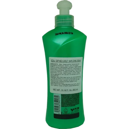 Vista 2 de Sedal Curls Defined Hair Comb Cream con aceite de coco, provitamina B5, elastina, 10.1 fl oz, paquete de 2