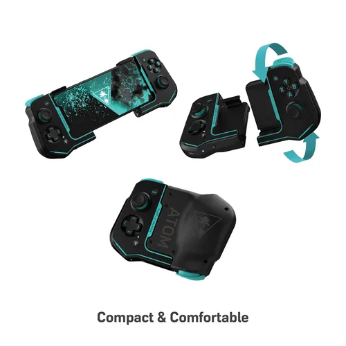 Vista 4 de Turtle Beach Atom Mobile Game Controller with Bluetooth for Cloud Gaming on Android Mobile Devices with Compact Shape, Console Style Controls & Low