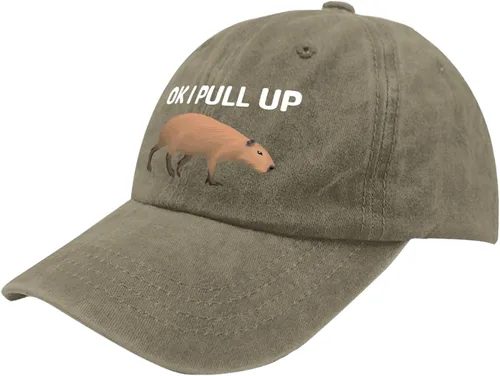Vista 2 de Hat Ok I Pull Up Baseball Cap, Vintage Hats for Men