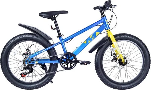 Vista 7 de Bicicleta de montaña de 20 pulgadas para niños y niñas a partir de 5 años, bicicleta Shimano de 7 velocidades con frenos de disco duales todo