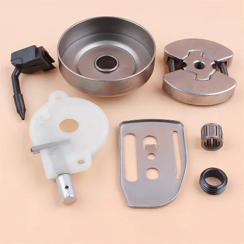 Vista 4 de Kit de engranaje de engrasador y tambor de embrague de bomba de aceite para motosierras Husqvarna 41 136 137 141 142 motosierras 530014410