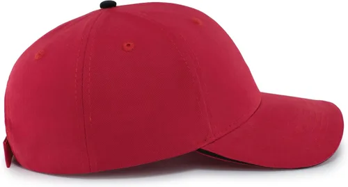 Vista 4 de Pacific Headwear Brushed Twill Cap with Sandwich Bill