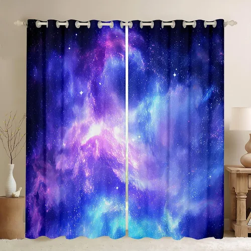 Vista 27 de Erosebridal Cortinas de baloncesto de béisbol, fútbol, rugby, tratamiento de ventanas para niños, niñas, adolescentes, con temática de deportes