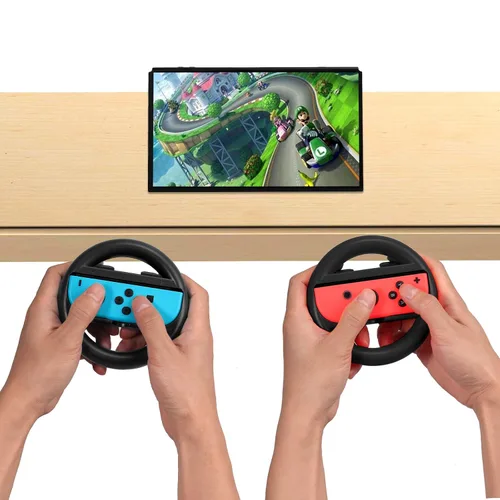 Vista 4 de LiNKFOR 3 in 1 Joy-Con Accessories Bundle for Nintendo Switch Tennis Racket for Mario Tennis Aces Game Grips Handle for Nintendo Switch Joy-Con