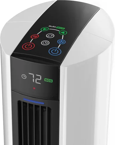 Vista 9 de Lasko Ventilador de torre oscilante para todas las estaciones y calentador de espacio en uno para el hogar con termostato ajustable, protección