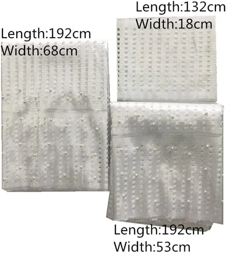 Vista 3 de MSBRIC ASO Oke - Pañuelo hecho a mano con cuentas de gele (3 piezas por bolsa) Nigerian Gele ASO Oke Headtie - 3 piezas por bolsa, color 5562