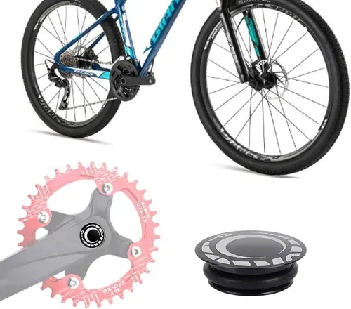 Vista 5 de keenso Cubierta de manivela para bicicleta, 2 piezas de aleación de aluminio para manivela de montaña, cubierta de manivela hueca para bicicleta