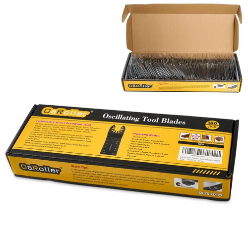 Vista 7 de CaRoller 100 Piezas hojas de sierra oscilantes, cuchillas de herramientas oscilantes universales, kits de cuchillas multiherramienta para madera