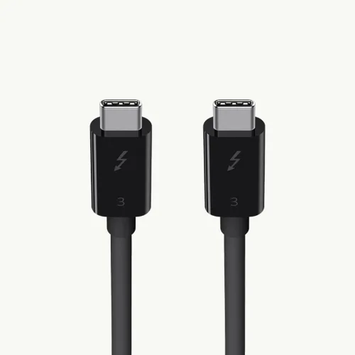 Vista 7 de Belkin - Cable Thunderbolt 3, 100 W, 5K, 2.6 pies, color negro Cable de carga rápida USB-C a USB-C, soporta video Ultra HD 5K, compatible