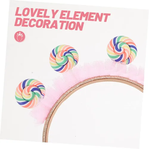 Vista 9 de Diadema de piruleta para cumpleaños, accesorios para el cabello, accesorios kawaii, diadema para niña de flores, accesorios para el cabello