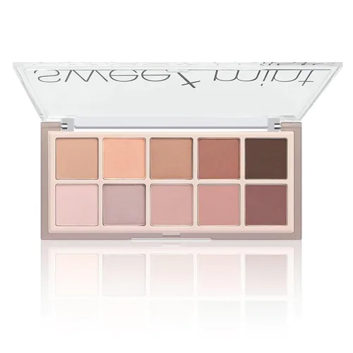 Vista 9 de Go Ho Paleta de sombra de ojos de 10 colores, paleta de sombra de ojos mate para mujeres mayores, tonos mezclables altamente pigmentados, paleta
