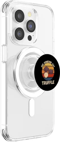 Vista 3 de Vintage Truffle Did Someone Say Truffle Food Lover PopSockets MagSafe PopGrip for iPhone