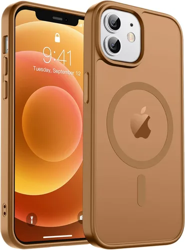 Vista 52 de zapica Funda magnética para iPhone Air, con protector de pantalla de vidrio templado, compatible con MagSafe, translúcida mate, a prueba de golpes