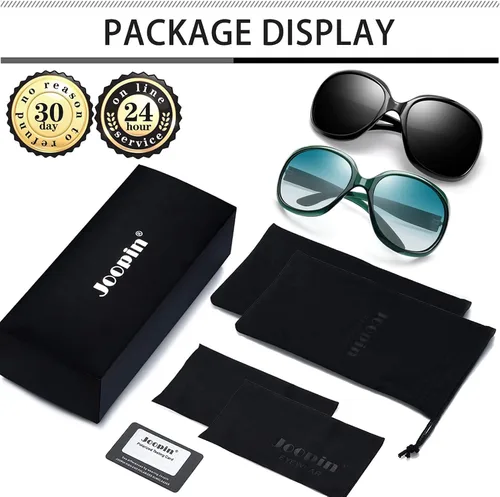 Vista 63 de Joopin Lentes de sol de gran tamaño para mujer, polarizados, grandes, para conducción, protección UV, grandes sombras