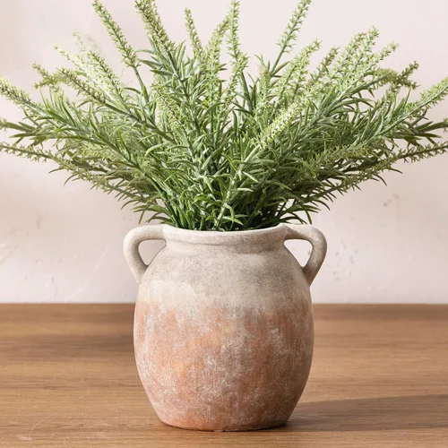Vista 10 de Dobbyby - Florero de cerámica de 12 pulgadas, jarrón rústico para decoración del hogar, cerámica hecha a mano, jarrones altos de terracota