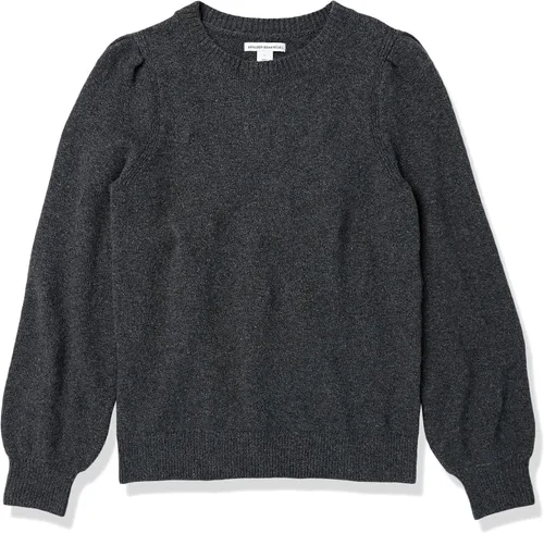 Vista 6 de Tienda Essentials - Suéter de cuello redondo con hombros plisados suave al tacto para mujer