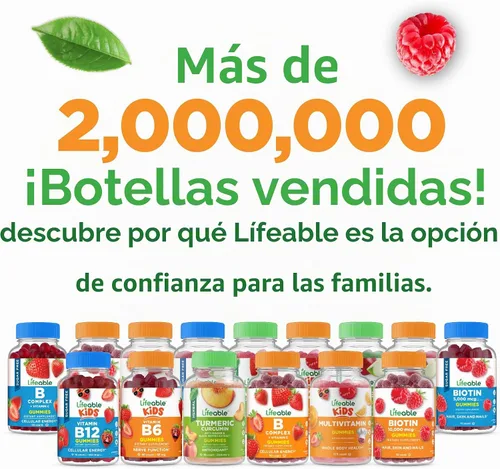 Vista 7 de Gomitas de vitamina D sin azúcar para mujeres y hombres, 5000 UI, 90