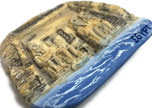 Vista 2 de WitnyStore Tiny The Great Temple of Abu Simbel, Egipto África Atracciones turísticas Resina Refrigerador Imán Viajero Recuerdo Regalo Memento 3D