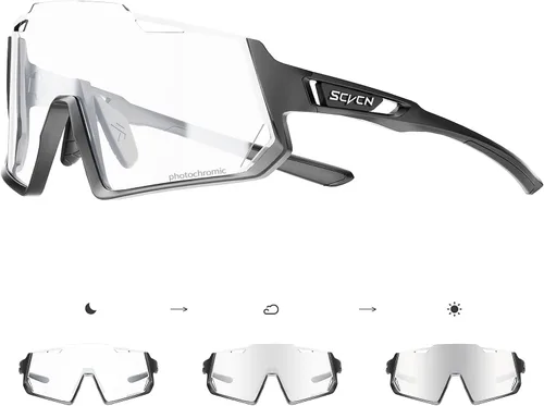 Vista 8 de SCVCN Gafas de ciclismo fotocromáticas Gafas de sol deportivas transparentes hombres mujeres MTB BMX Running Driving