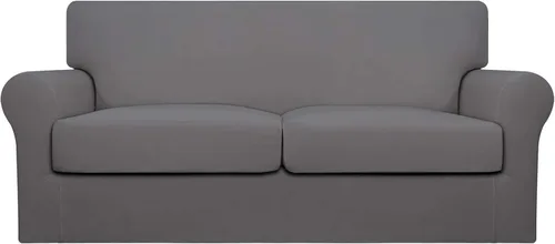 Vista 81 de Easy-Going Funda de sofá suave y elástica de 3 piezas para perros, funda de sofá lavable para sofá de 2 cojines separados, protector elástico