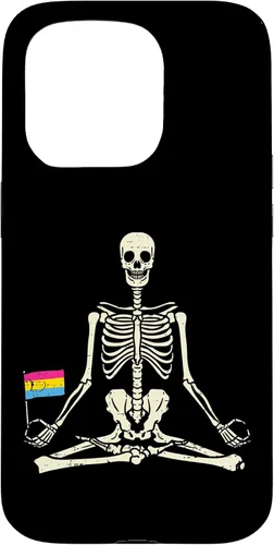 Vista 14 de Skeleton Yoga Pansexual Flag Yogi Asana Pan Pride LGBT Gift Case for iPhone 17