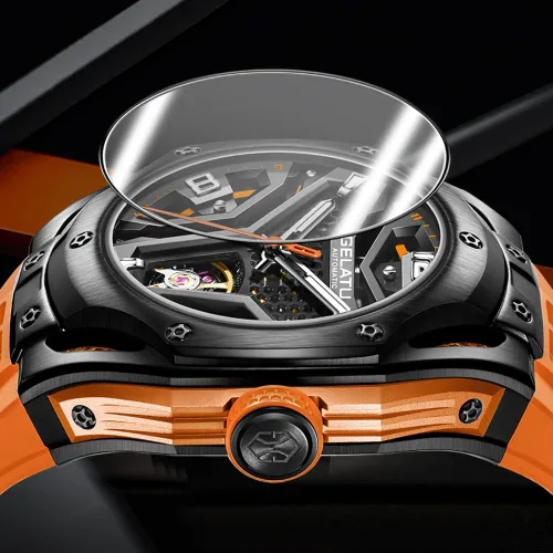 Vista 4 de GELATU Reloj 6007 deportivo de lujo impermeable mecánico